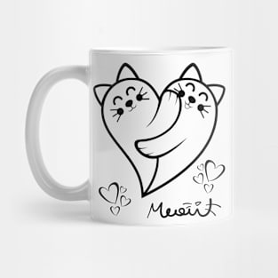 KITTIES HEART MEAU! Mug